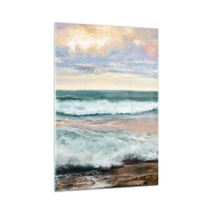 Schilderen op glas - Hier maak je je ziel glad - 70x100 cm