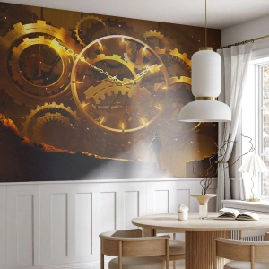 Zelfklevend Fotobehang Deluxe Sticker - Aan de bron van de tijd - Abstractie, Deel, Grafisch - 100x70 cm