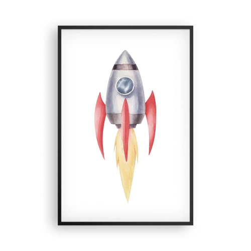 Poster in een zwarte lijst - Hoger, sneller, verder - 61x91 cm