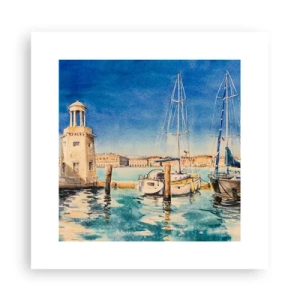 Poster - Zonnige lagune - 30x30 cm