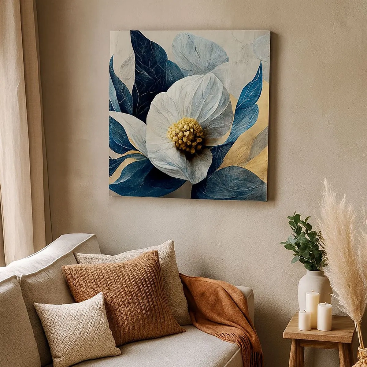 Schilderen op canvas - Hij heeft een hart van goud - 30x30 cm