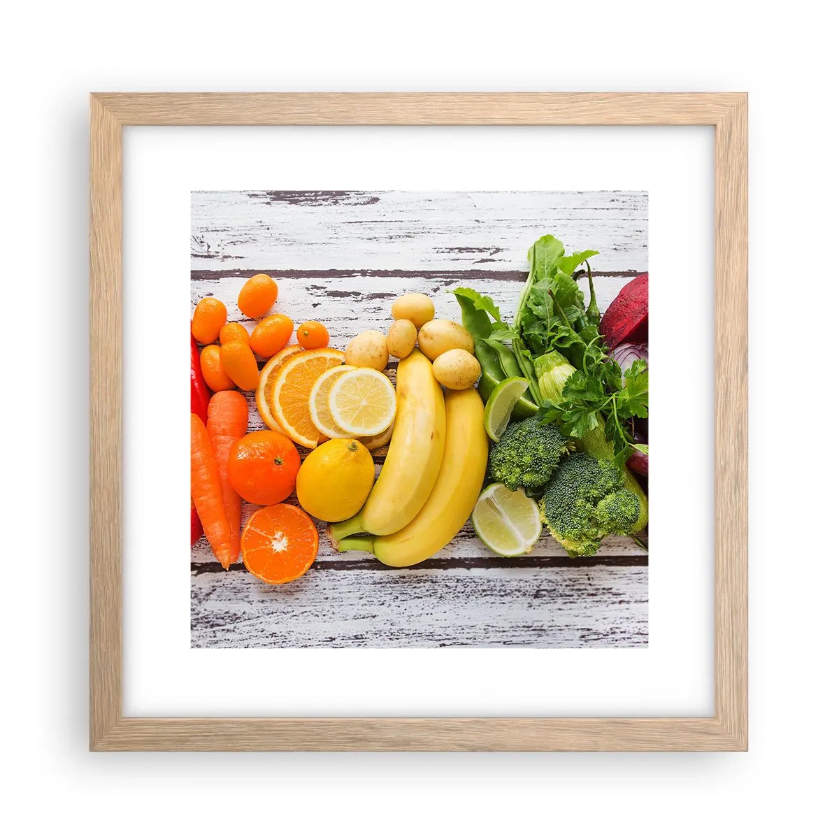 Een poster in een licht eiken lijst - Het is niet genoeg? - 30x30 cm