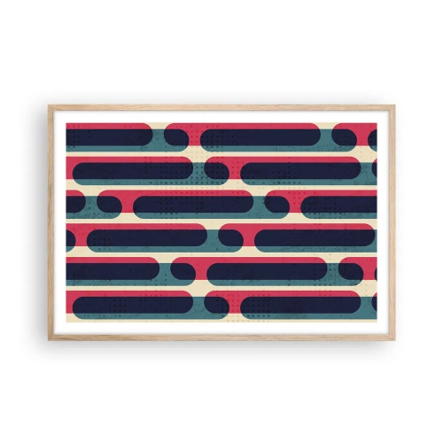Een poster in een licht eiken lijst - In de diepte en vooruit - 91x61 cm