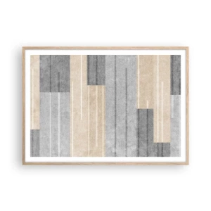 Een poster in een licht eiken lijst - Compositie: houd verticaal - 100x70 cm