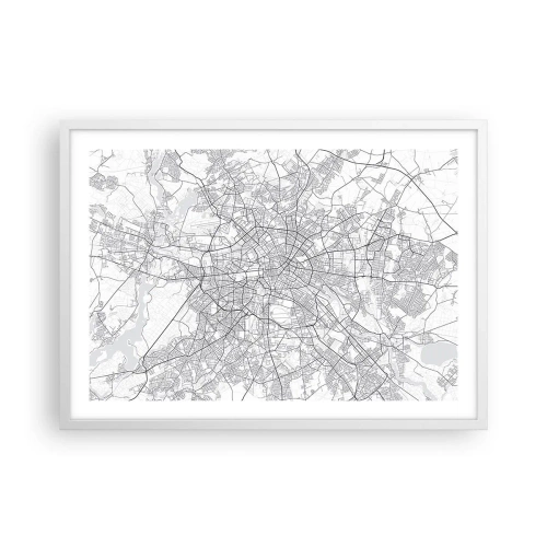 Poster in een witte lijst - Berlijnse bloem - 70x50 cm