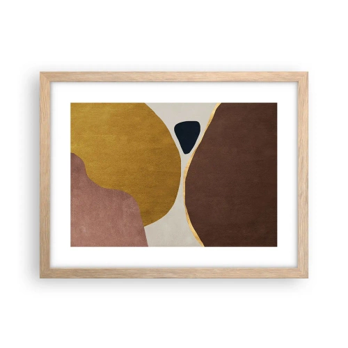 Een poster in een licht eiken lijst - Abstractie – een plek in de ruimte - 40x30 cm
