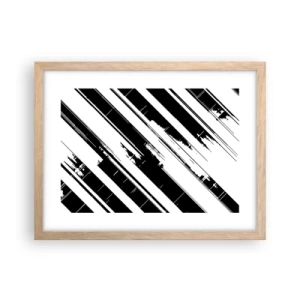 Een poster in een licht eiken lijst - Een intense en dynamische compositie - 40x30 cm