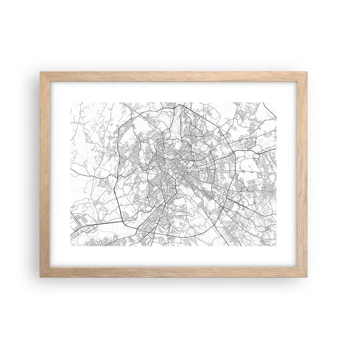 Een poster in een licht eiken lijst - Romeinse cirkel - 40x30 cm