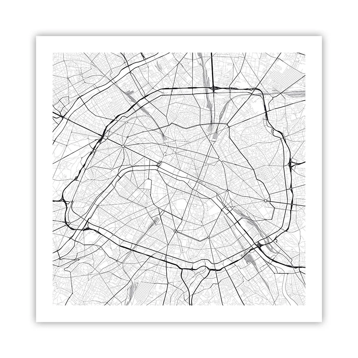Poster - Parijs bloem - 60x60 cm