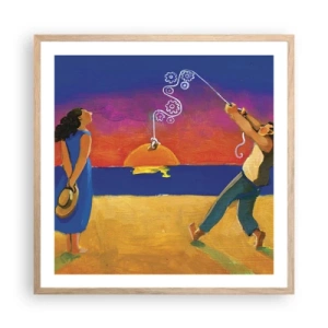 Een poster in een licht eiken lijst - Meer dan een sterretje uit de lucht - 60x60 cm