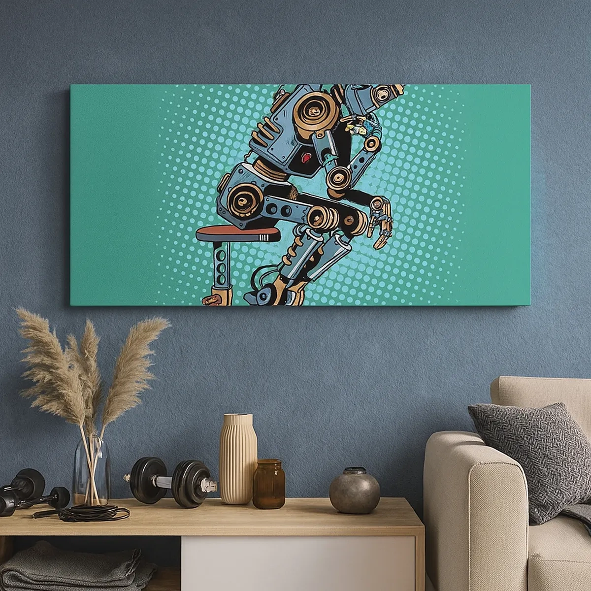 Schilderen op canvas - Boven de essentie van het zijn - 30x30 cm