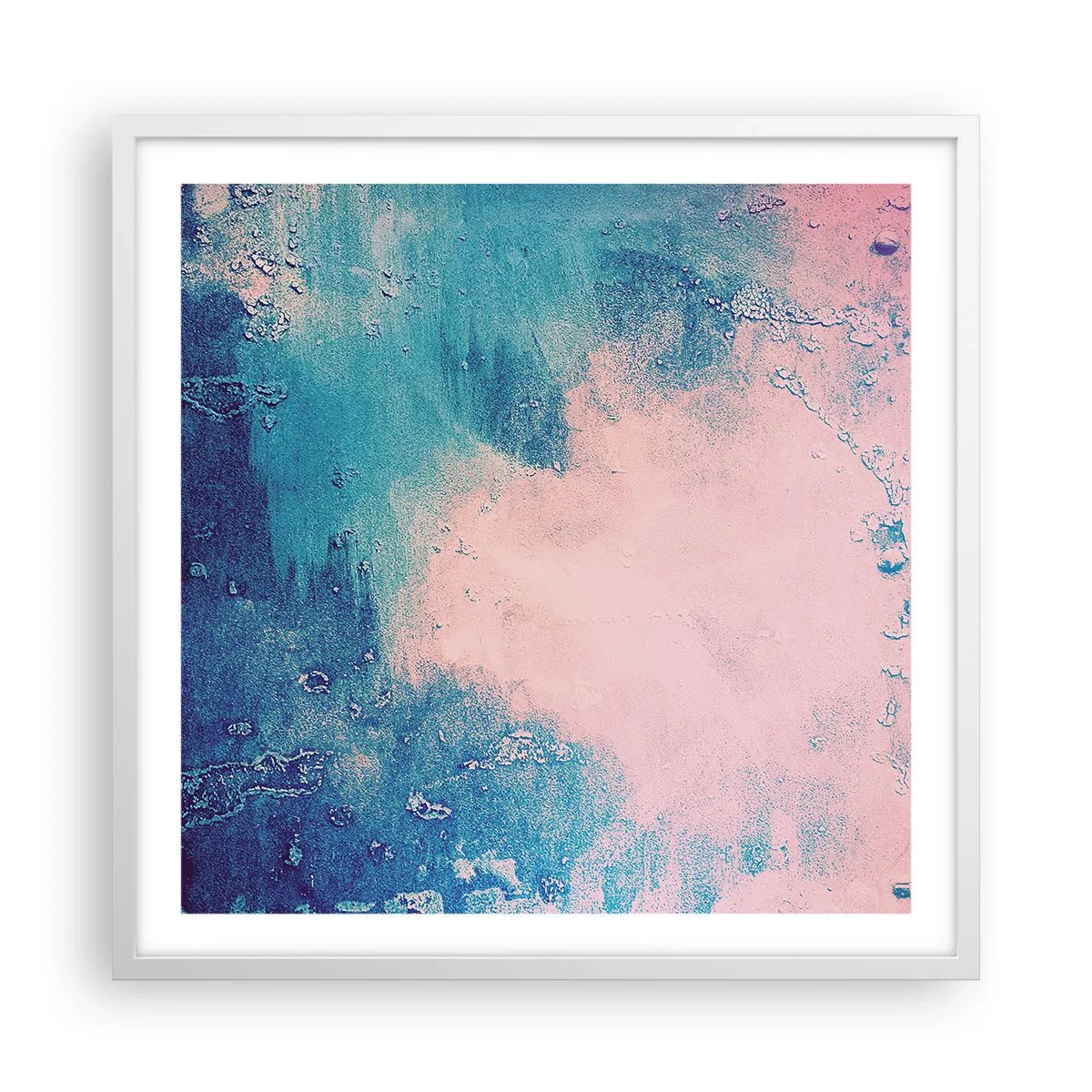 Poster in een witte lijst - Hemelse omhelzingen - 60x60 cm