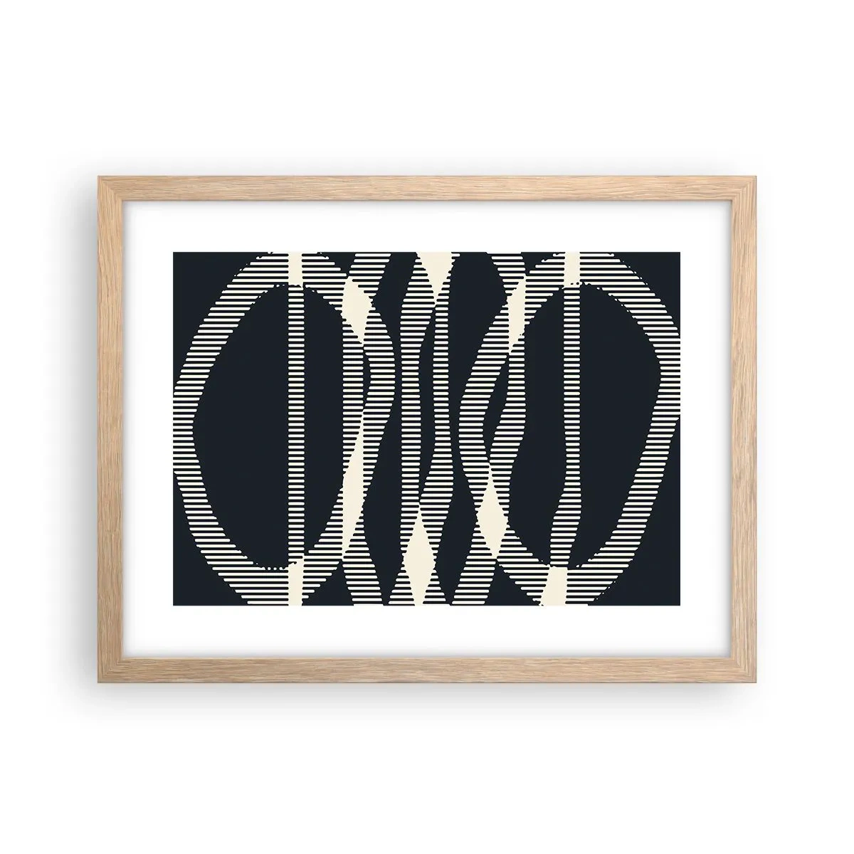 Een poster in een licht eiken lijst - Een poging om de duisternis te doorbreken - 40x30 cm