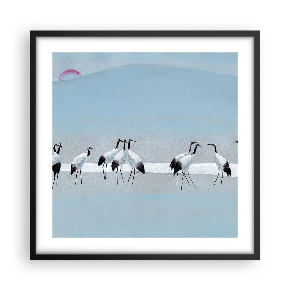 Poster in een zwarte lijst - Na een warme dag - 50x50 cm