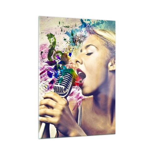 Schilderen op glas - Schilder de wereld met je stem - 50x70 cm