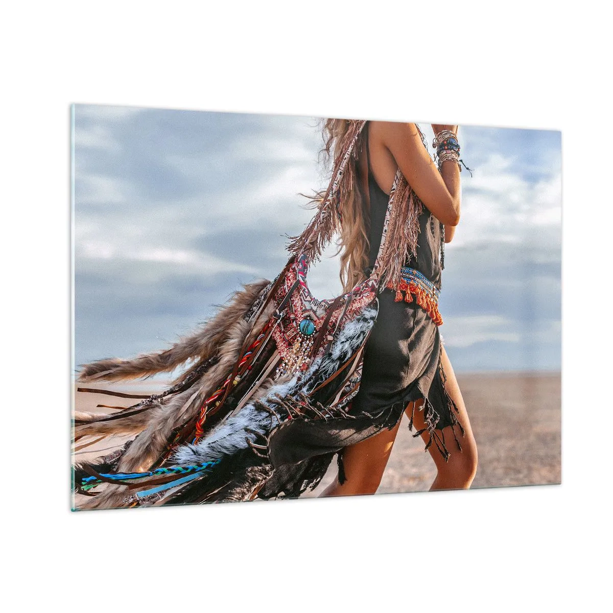 Schilderen op glas - Het meisje van de sjamaan - 100x70 cm