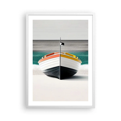 Poster in een witte lijst - Op zijn plaats - 50x70 cm
