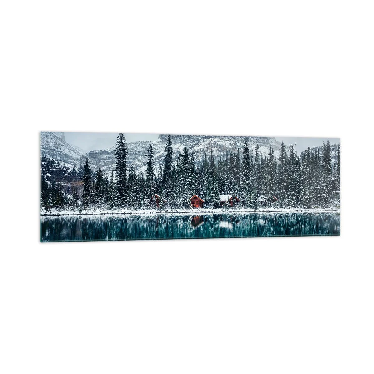 Schilderen op glas - Canadese stilte - 160x50 cm
