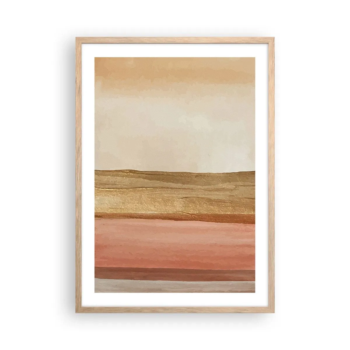 Een poster in een licht eiken lijst - Verticale compositie - 50x70 cm