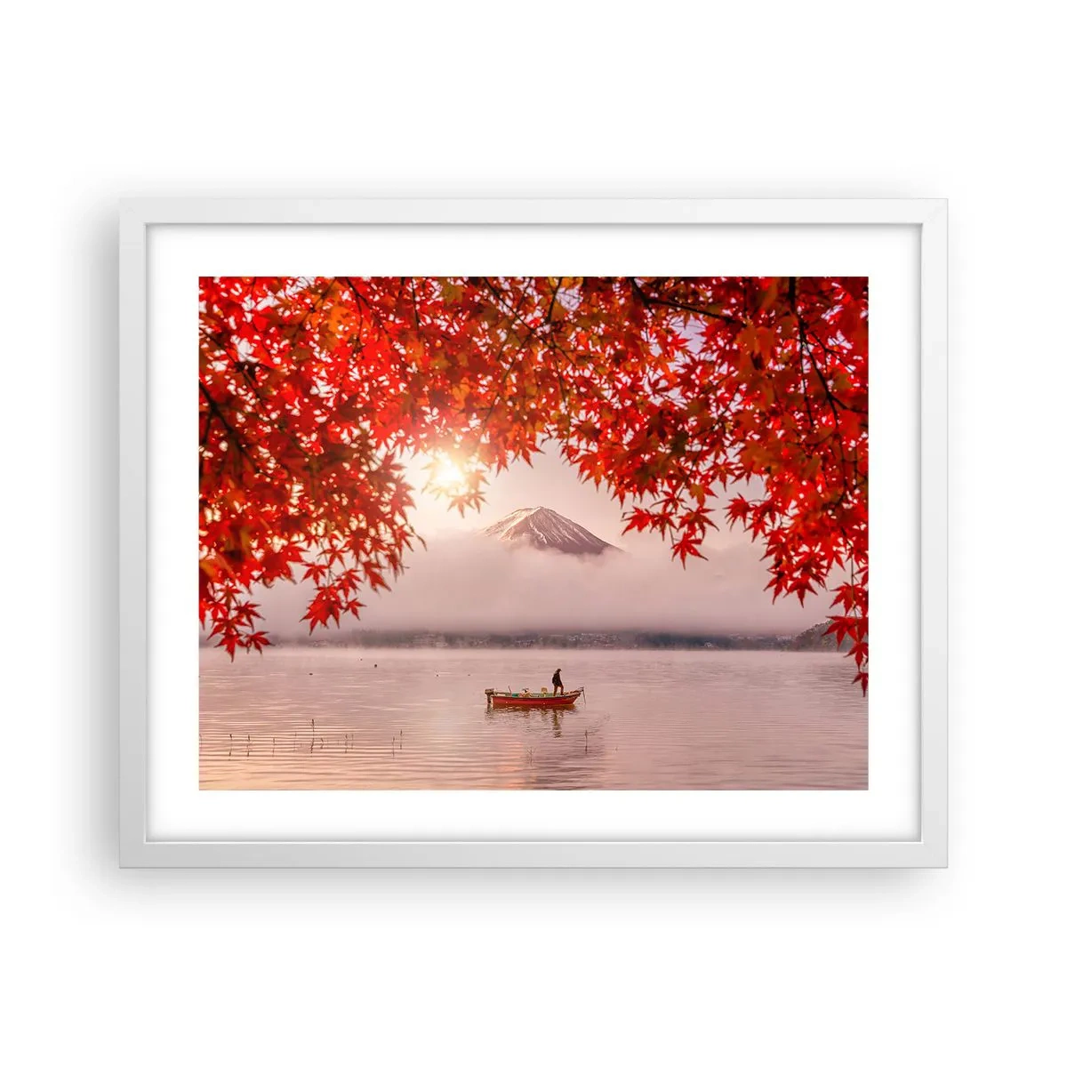 Poster in een witte lijst - In het Japanse klimaat - 50x40 cm