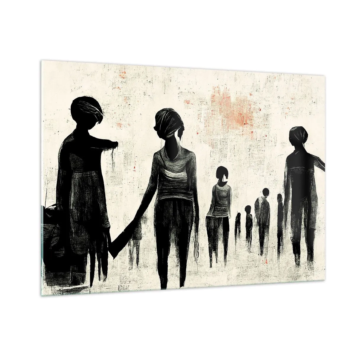 Schilderen op glas - Tegen eenzaamheid - 100x70 cm