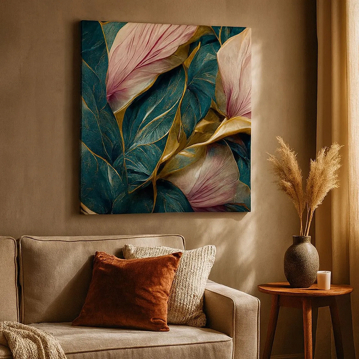 Schilderen op canvas - Natuurlijke elegantie en stijl - 30x30 cm