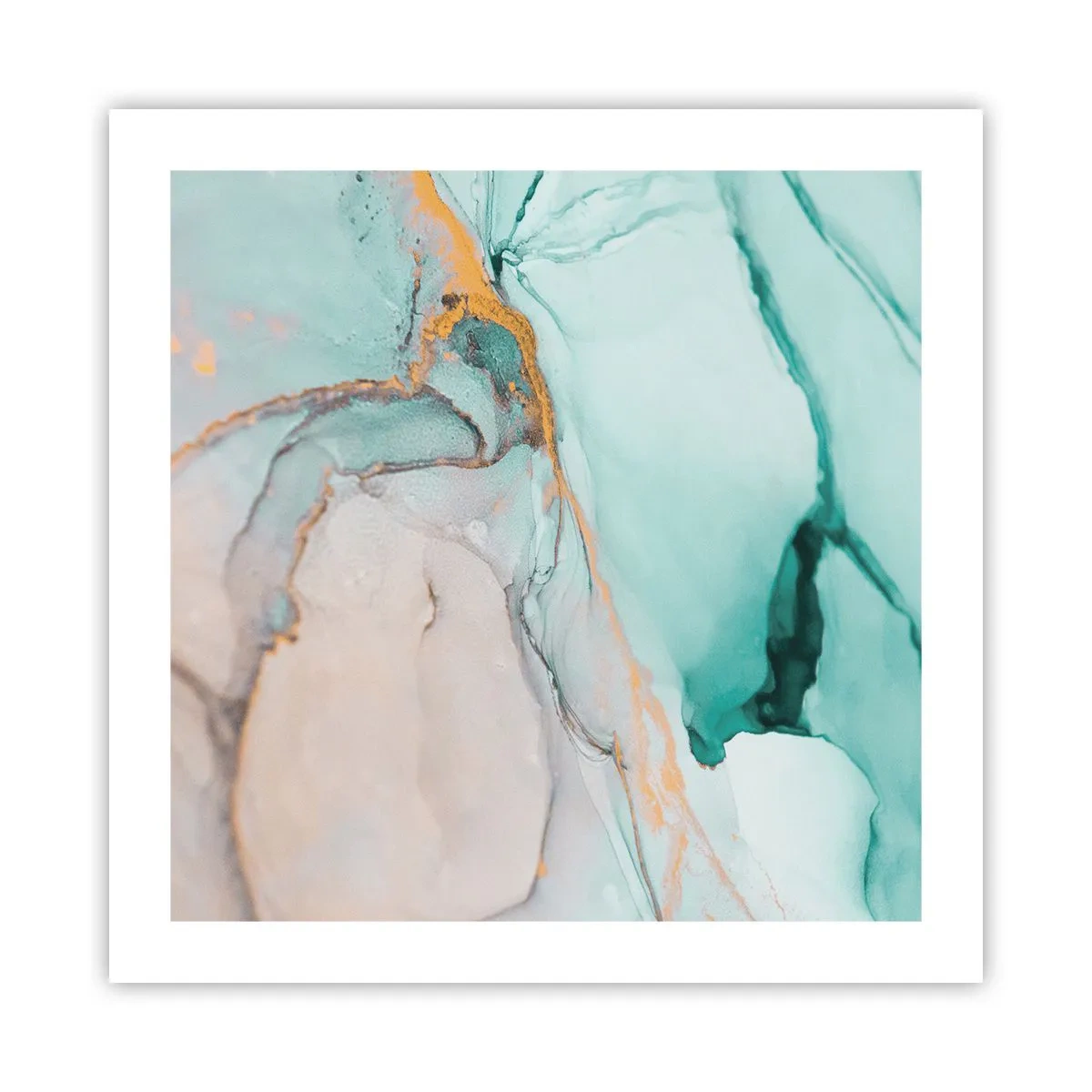 Poster - Een dans van vormen en kleuren - 50x50 cm