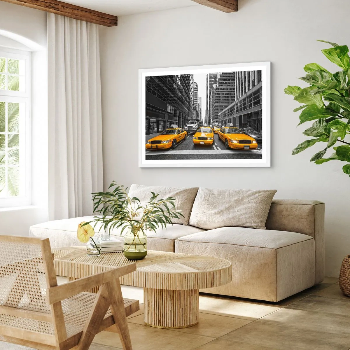 Poster in een witte lijst - Wij geven de stad de kleuren - 40x30 cm