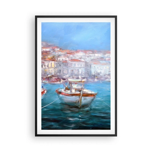 Poster in een zwarte lijst - Italiaanse baai - 61x91 cm