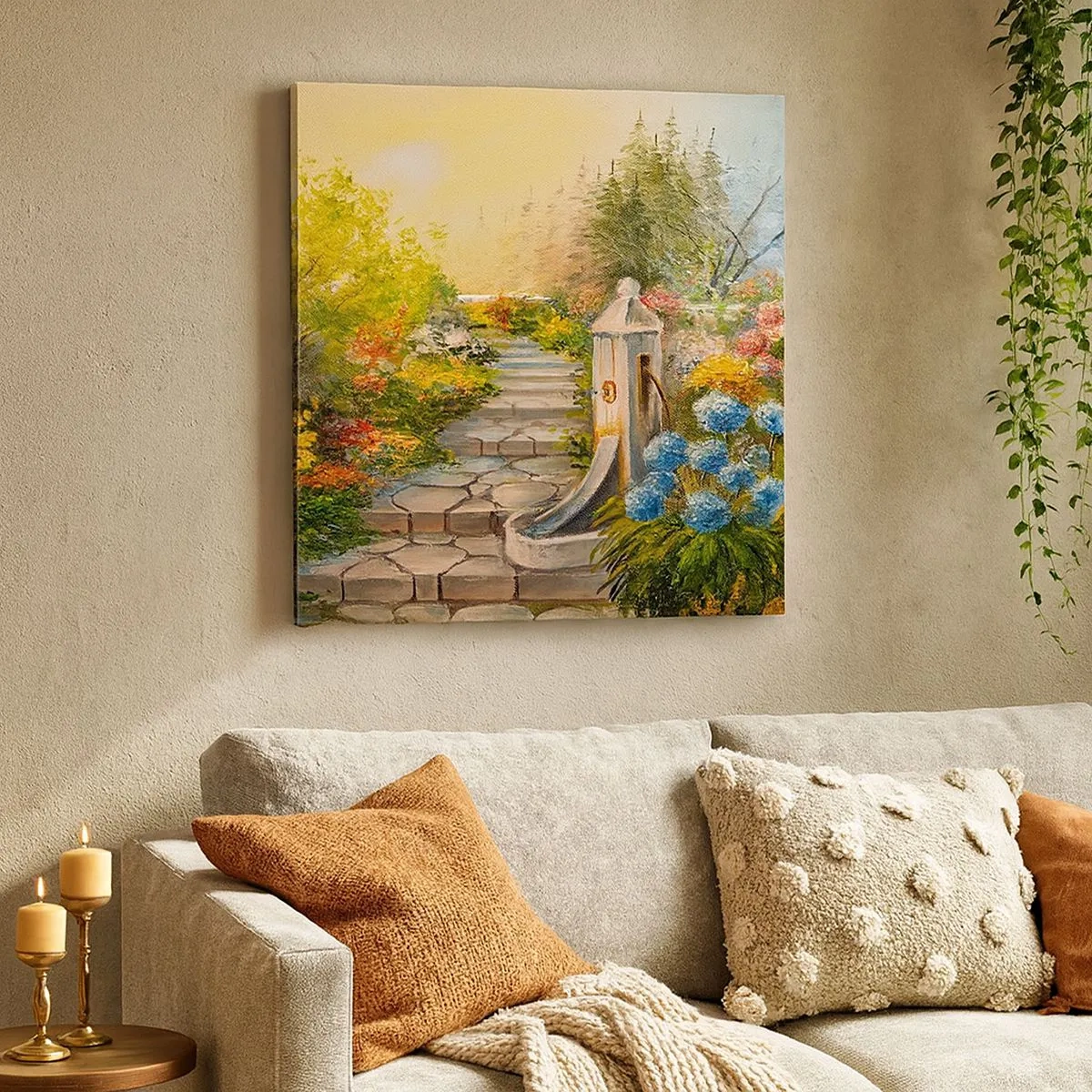 Schilderen op canvas - In volle bloei - 30x30 cm