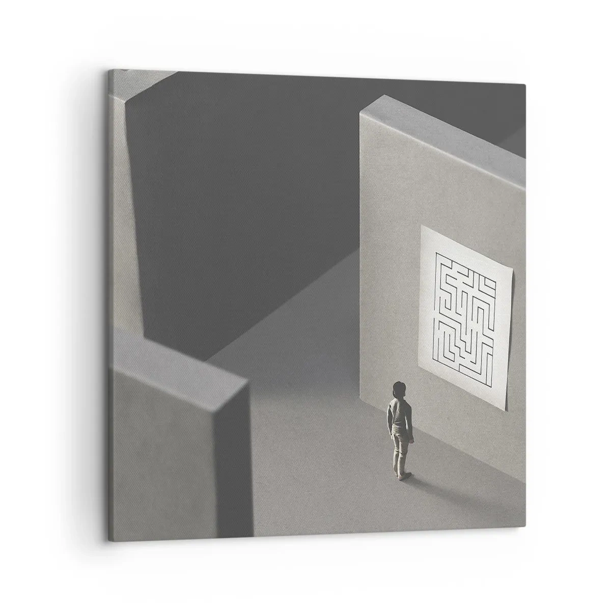 Schilderen op canvas - Maar waar ben ik? - 50x50 cm