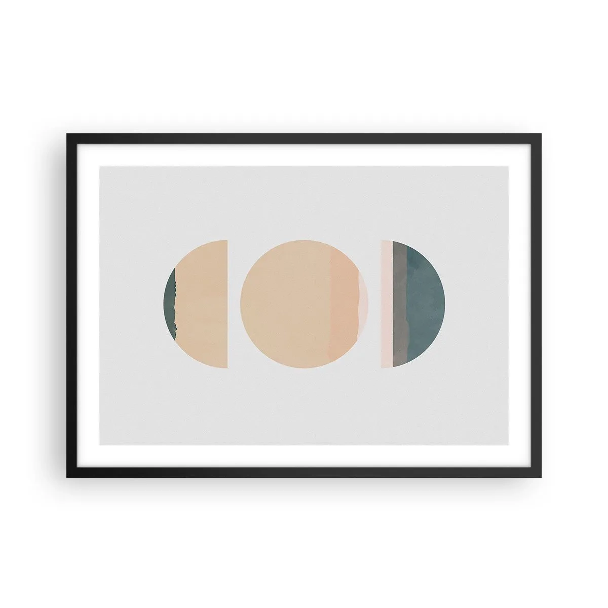 Poster in een zwarte lijst - Een Wiel achter een andere - 70x50 cm