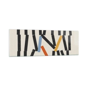 Schilderen op glas - Domino – compositie - 90x30 cm
