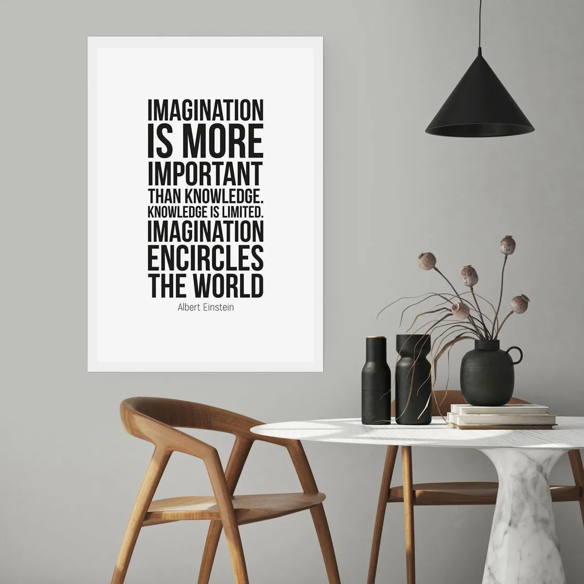 Poster - Einstein over de kracht van verbeelding - 40x50 cm