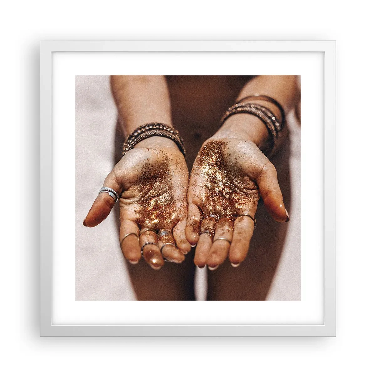 Poster in een witte lijst - Een cadeau voor jou - 40x40 cm