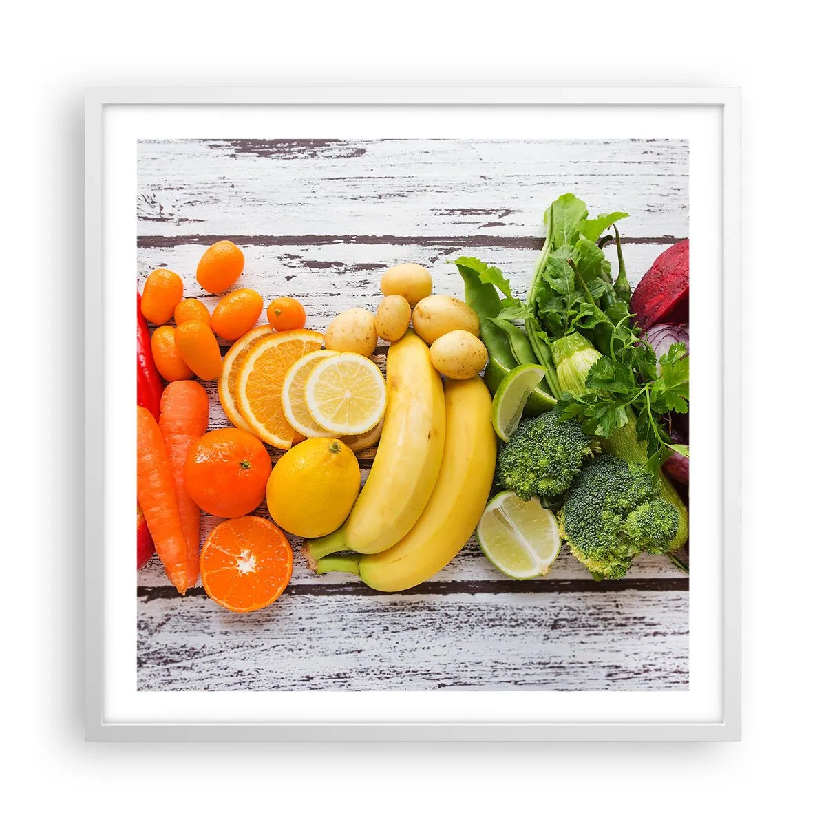 Poster in een witte lijst - Het is niet genoeg? - 60x60 cm