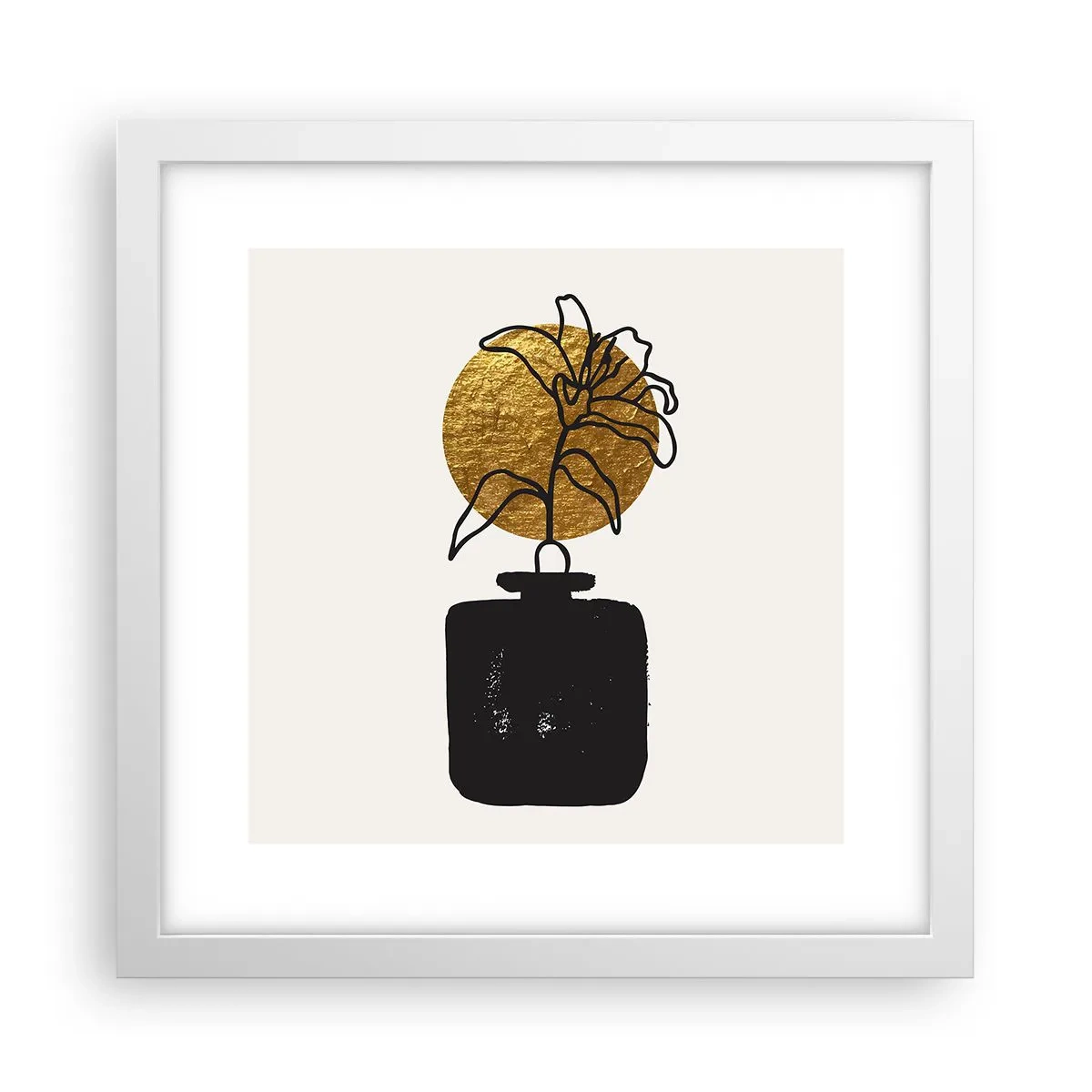 Poster in een witte lijst - Schoonheid is goud waard - 30x30 cm