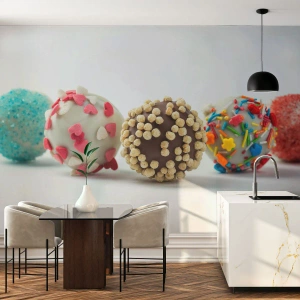 Fotobehang op maat Premium Sand - Het leven kan zoet zijn - Snoepgoed, Snoepjes, Kleurrijke lollies