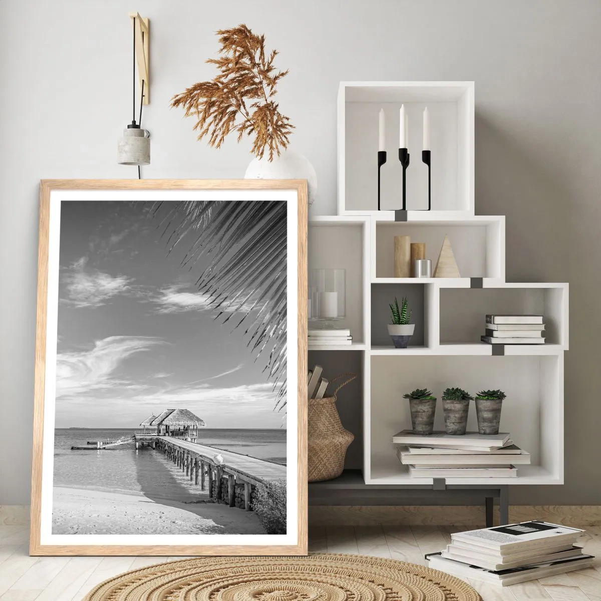 Een poster in een licht eiken lijst - Herinnering of droom? - 30x40 cm