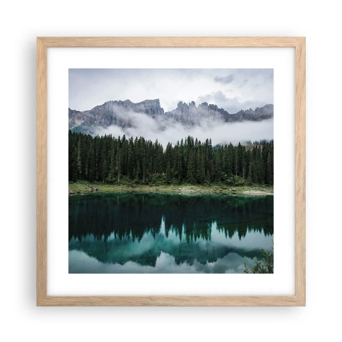 Een poster in een licht eiken lijst - Stil, stil, laten we het drinkwater niet wakker maken... - 40x40 cm