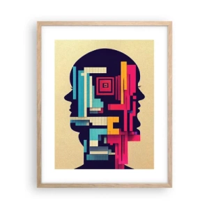 Een poster in een licht eiken lijst - Nieuwe banden - 40x50 cm