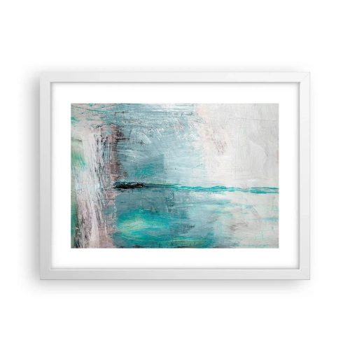 Poster in een witte lijst - Horizontaal in blauw - 40x30 cm