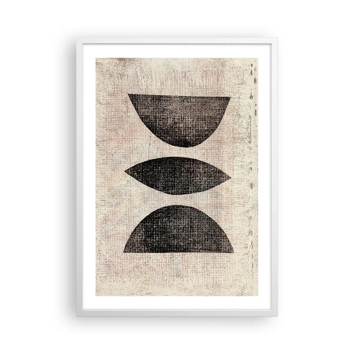 Poster in een witte lijst - etnische abstractie - 50x70 cm