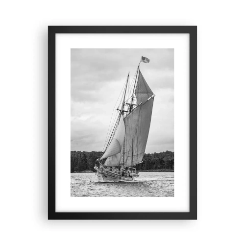 Poster in een zwarte lijst - Broeders van de wind - 30x40 cm