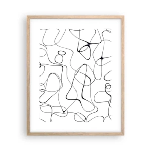 Een poster in een licht eiken lijst - Levenspaden, wisselvalligheden - 40x50 cm