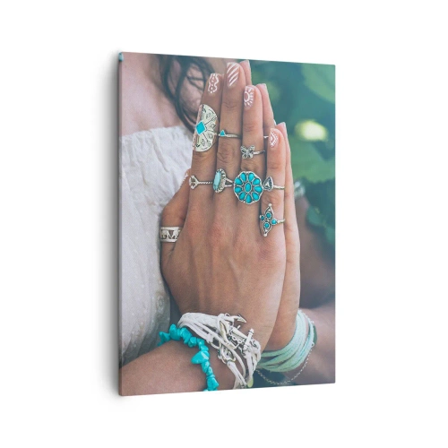 Schilderen op canvas - Welkom in het centrum van het zijn - 50x70 cm