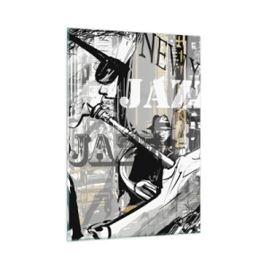 Schilderen op glas - Op het ritme van New York - 50x70 cm