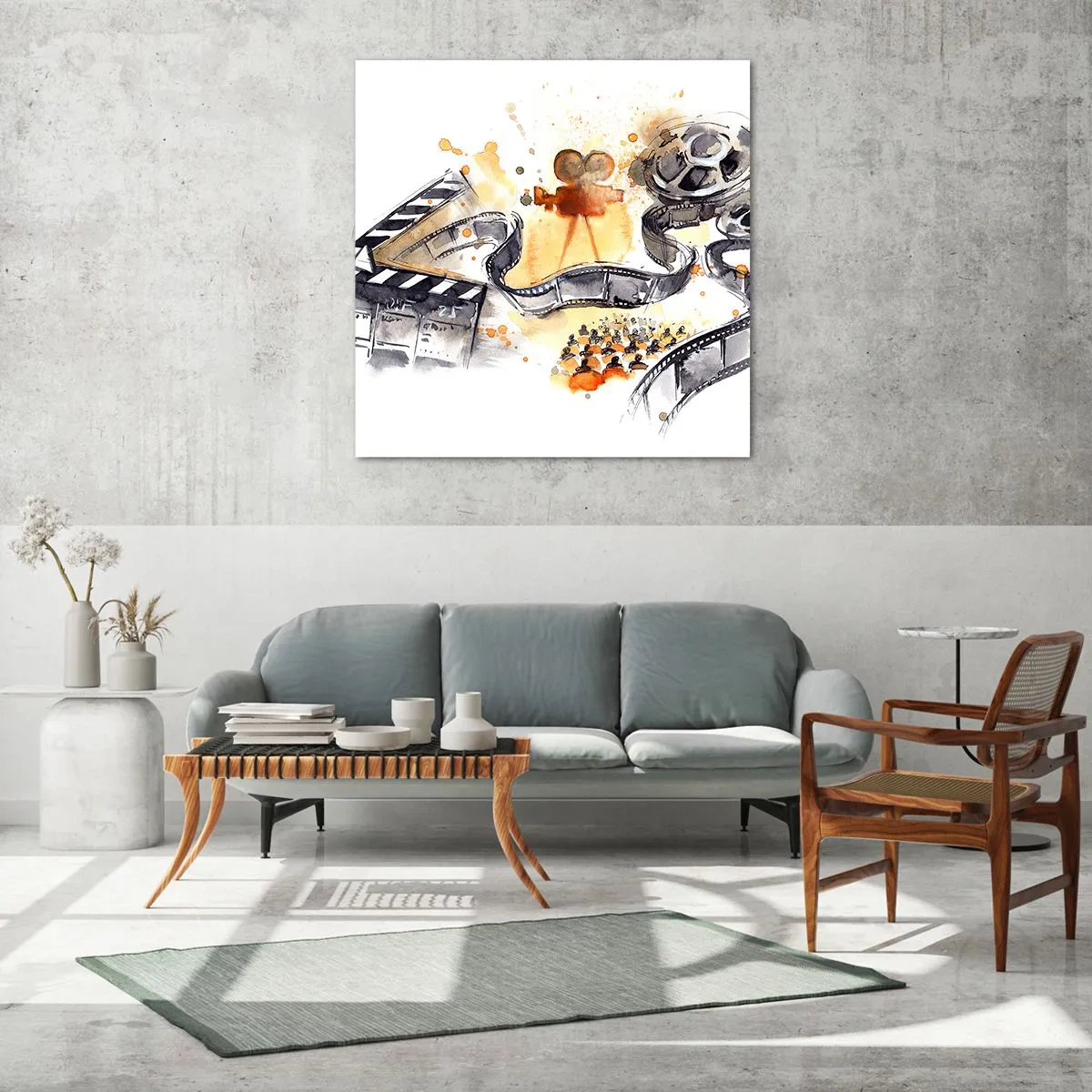 Schilderen op glas - In het land van dromen - 70x70 cm