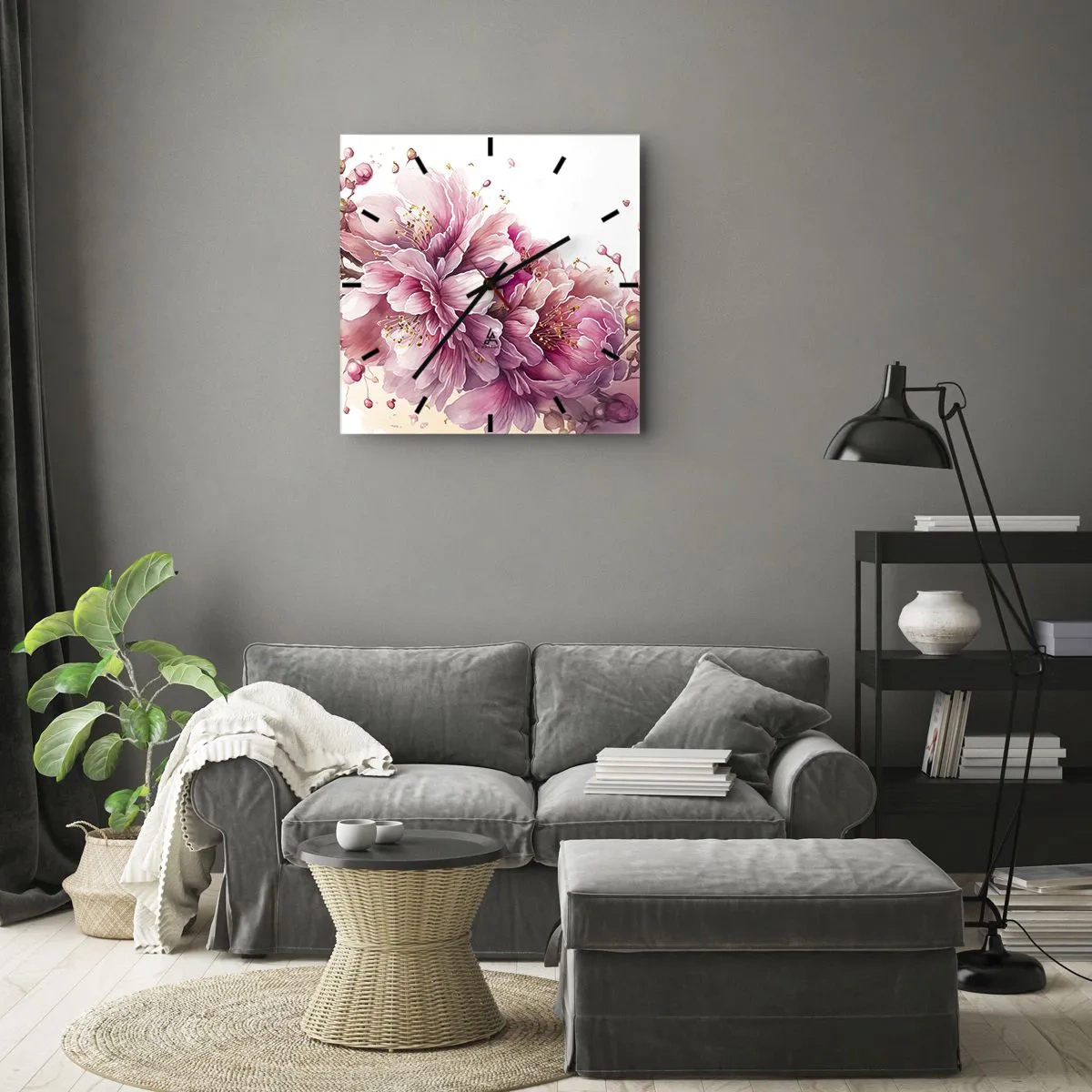 Wandklok - Klok - Kersenbloesem  - 30x30 cm