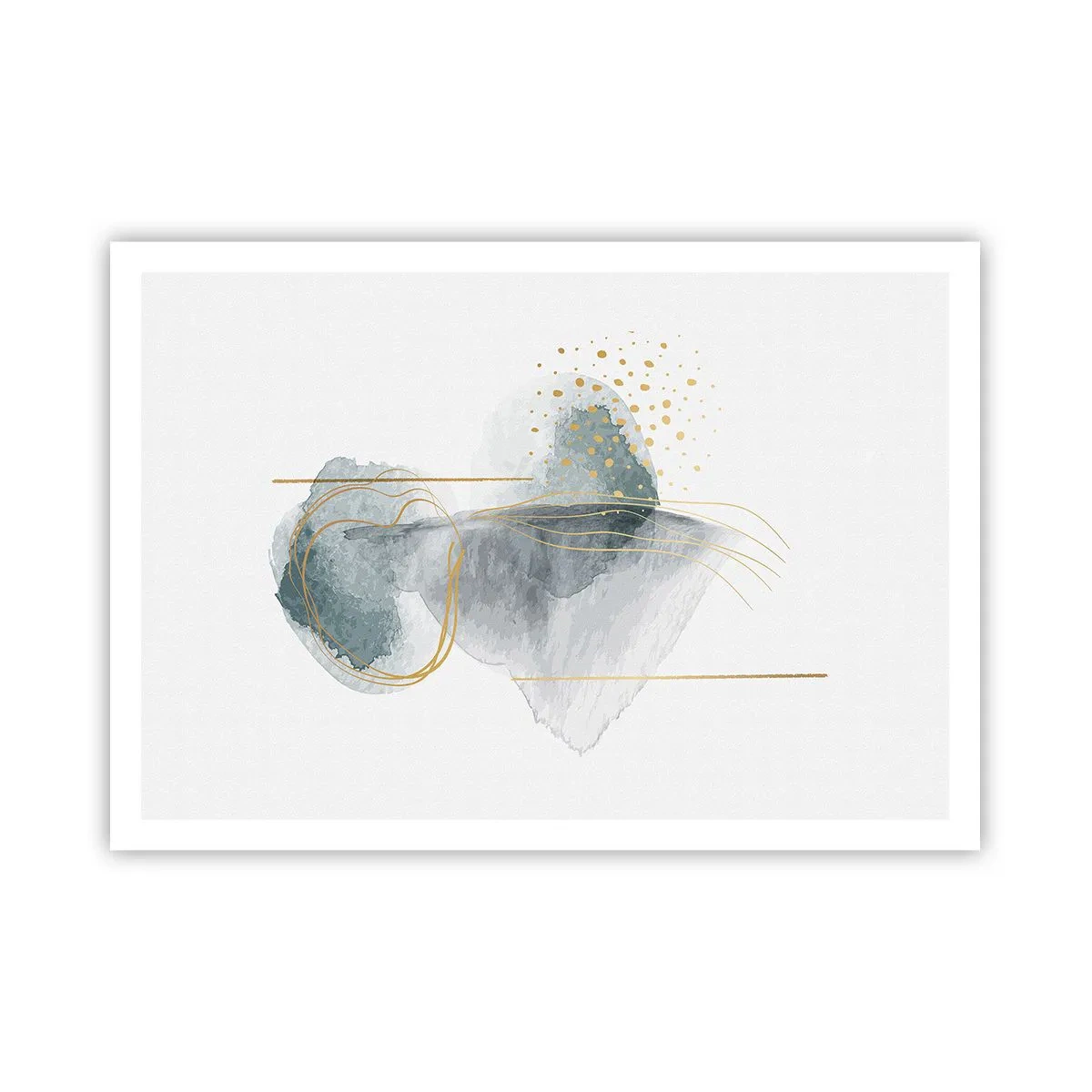 Poster - Over de relatie tussen grijs en goud - 100x70 cm